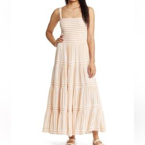 Shop Neighbor by In The Beginning Smoked Sleeveless Maxi Dress Size L